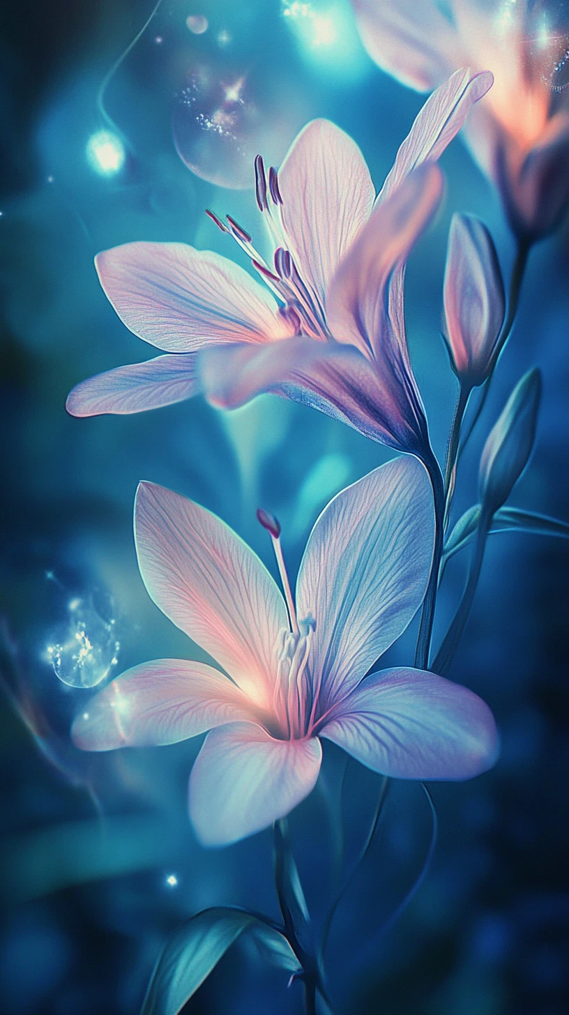 Coccinelle digitali su un ramo fiorito di primavera - illustrazione