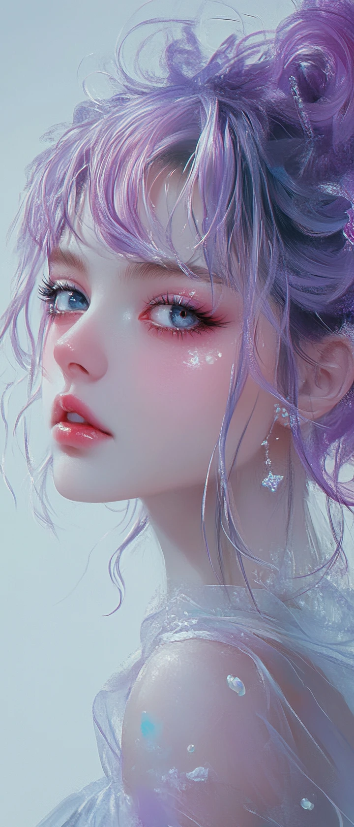 夢幻粉彩奇幻景觀中的動漫妖精