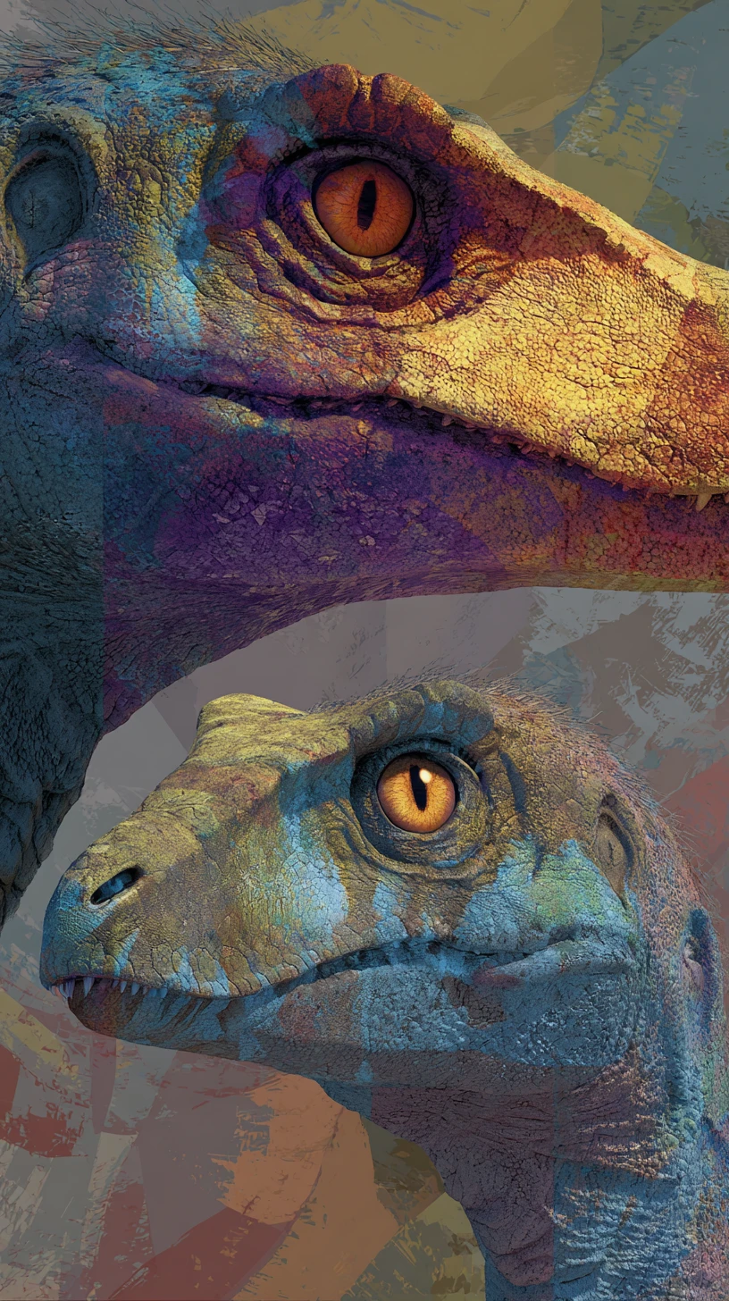 Bunte Dinosaurier mit vielfältigen Merkmalen und Nistgewohnheiten