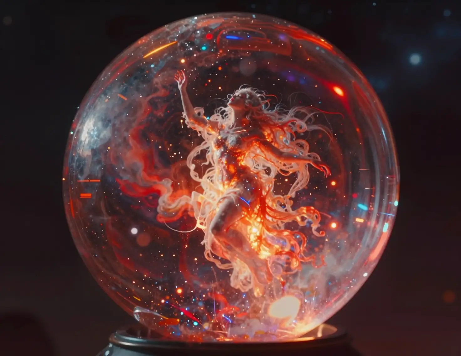 封存在發光水晶球中的飄渺宇宙存在