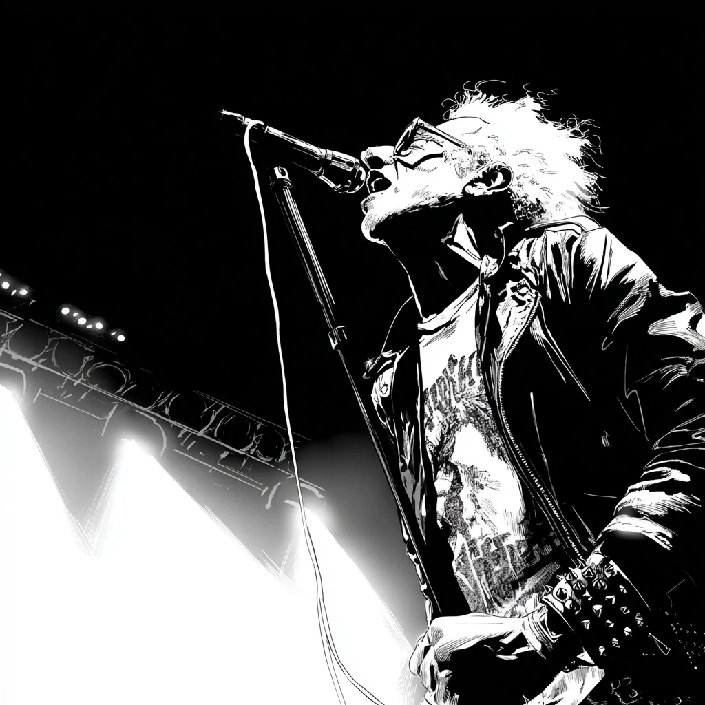 Idoso fazendo headbanging em um show de heavy metal