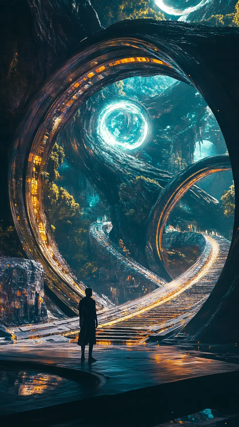 Abstract vision of time and creativity in motion