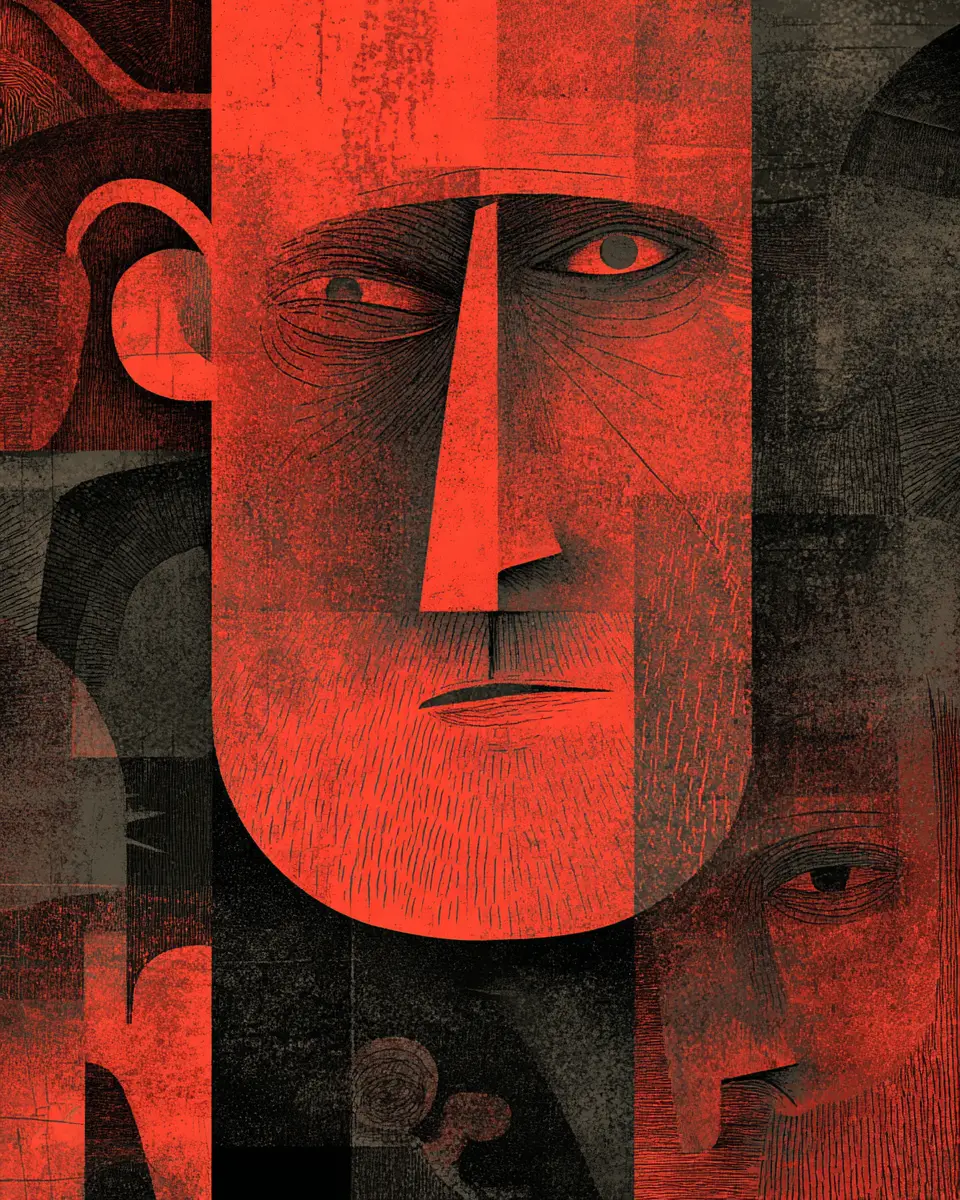 Mosaïque abstraite en hommage aux sombres contes des frères Grimm