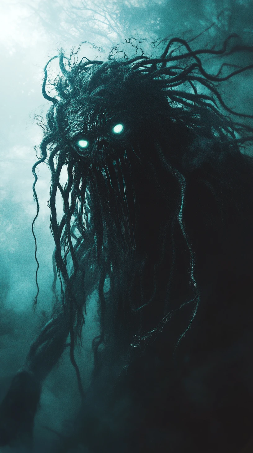 Monstro surreal pairando como um sol do meio-dia aprisionado