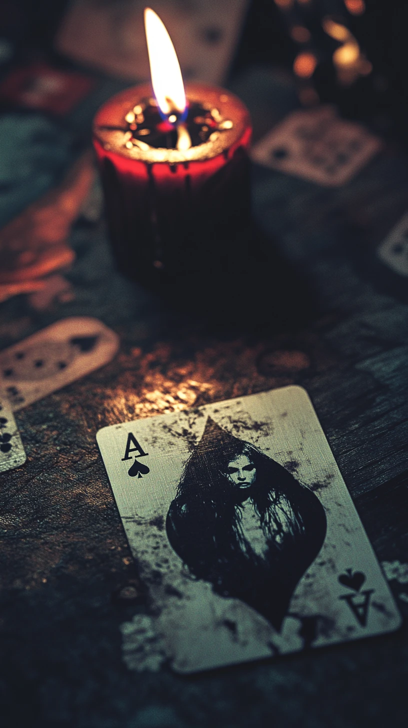 Bougie solitaire brûlant dans l’obscurité