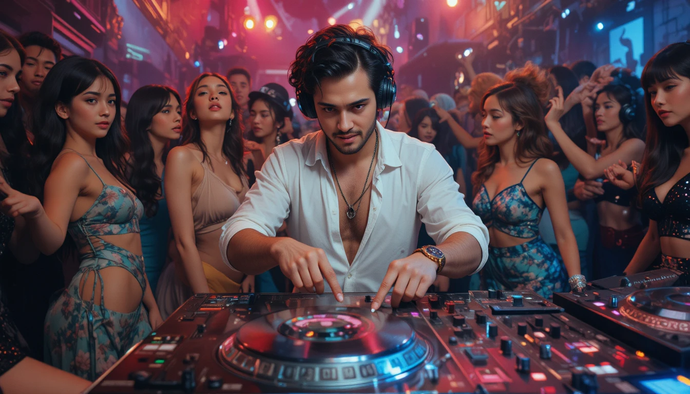 Personaggio DJ in argilla ispirato al rituale vintage delle mixtape