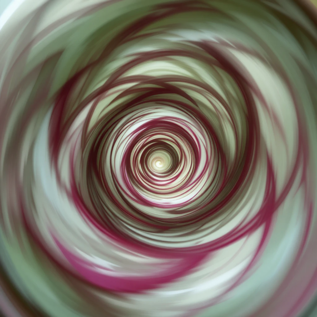 Vista a vortice a spirale di un’orchidea phalaenopsis in movimento