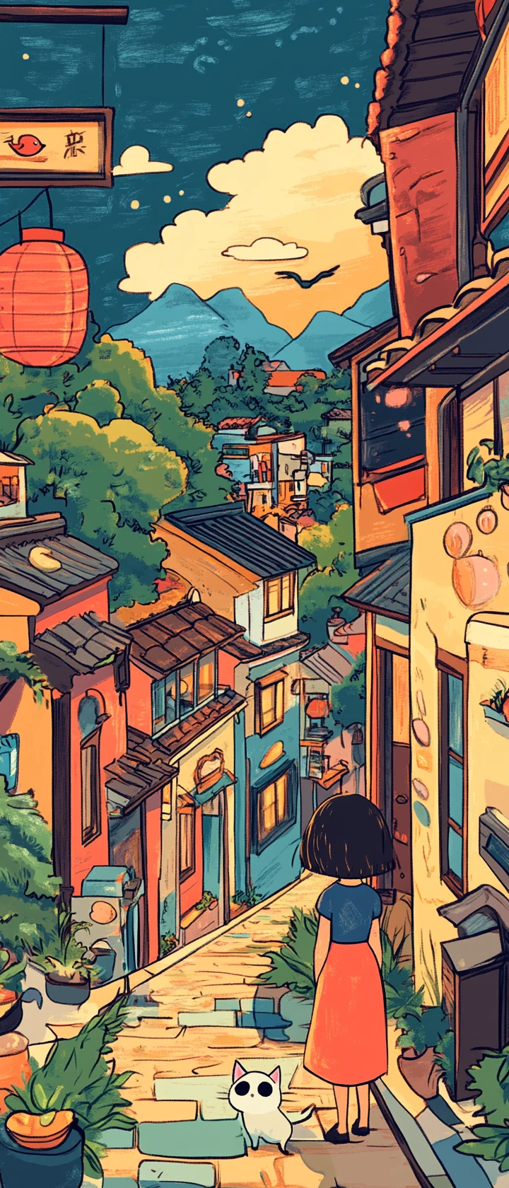 Fata giocosa in una colorata illustrazione artistica