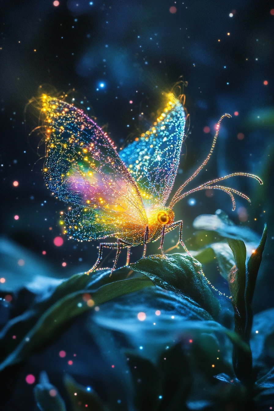Drosera e Mariposa Ligadas Como Uma Luminosa Constelação Cósmica