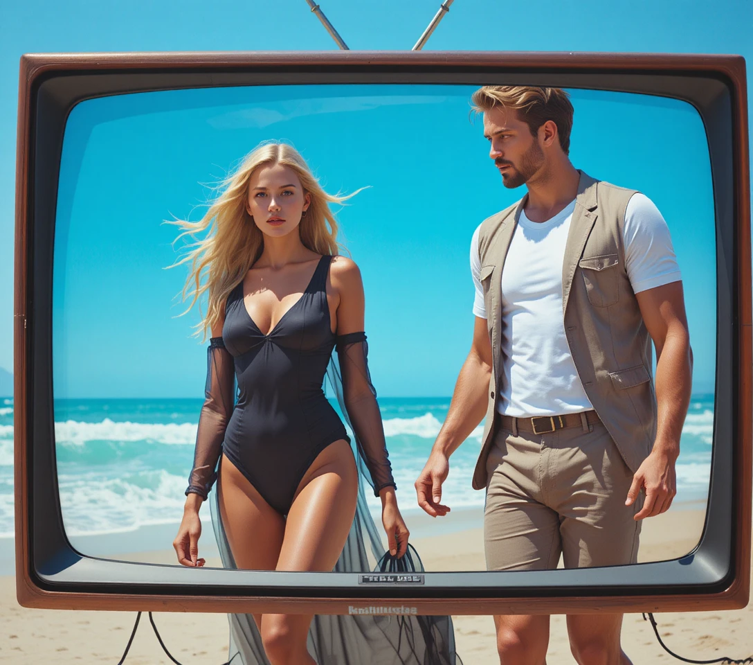 Candid couple walking on sunny beach by the ocean