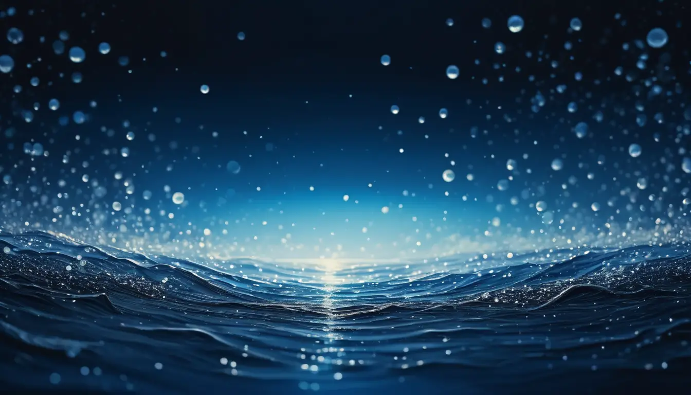 Dipinto a olio cinematografico di un abisso luminoso nel profondo oceano