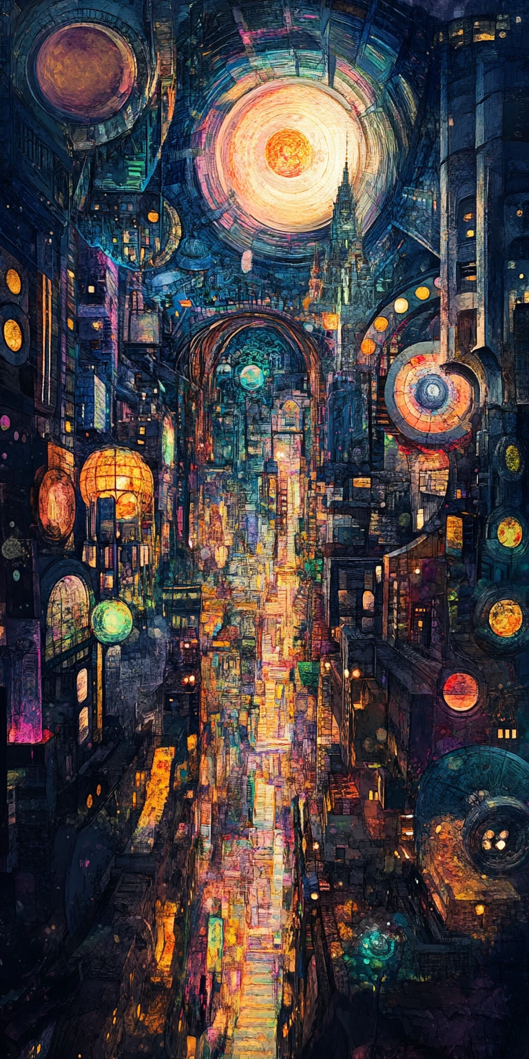 交織現實與鮮明建築的超現實大都會