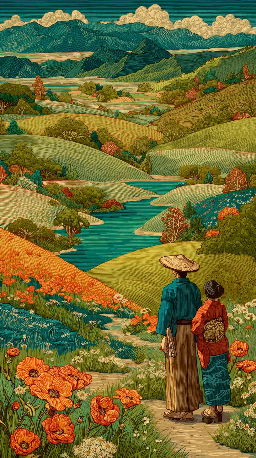 woodblock print