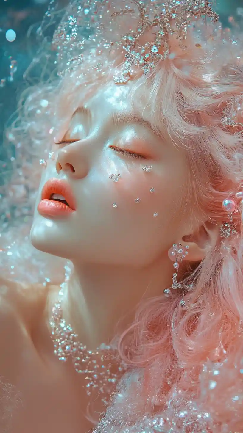 Whimsical Fairy Girl In A Pastel Enchanted Forest