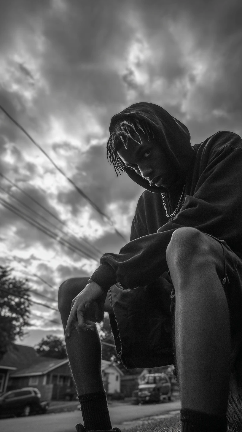 Young man drinking water from a kitchen faucet