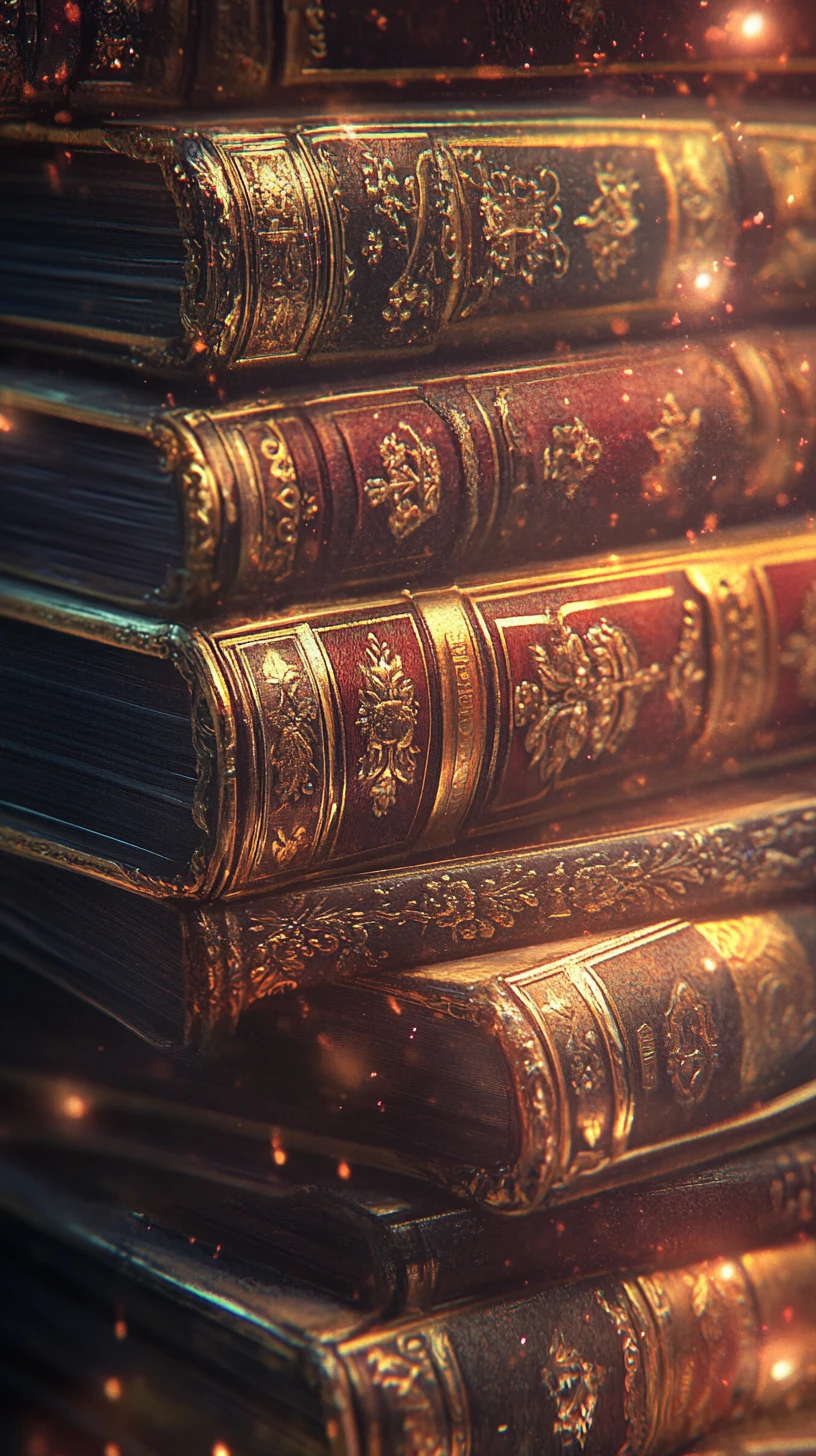 Livros antigos encantados brilhando suavemente em uma biblioteca acolhedora