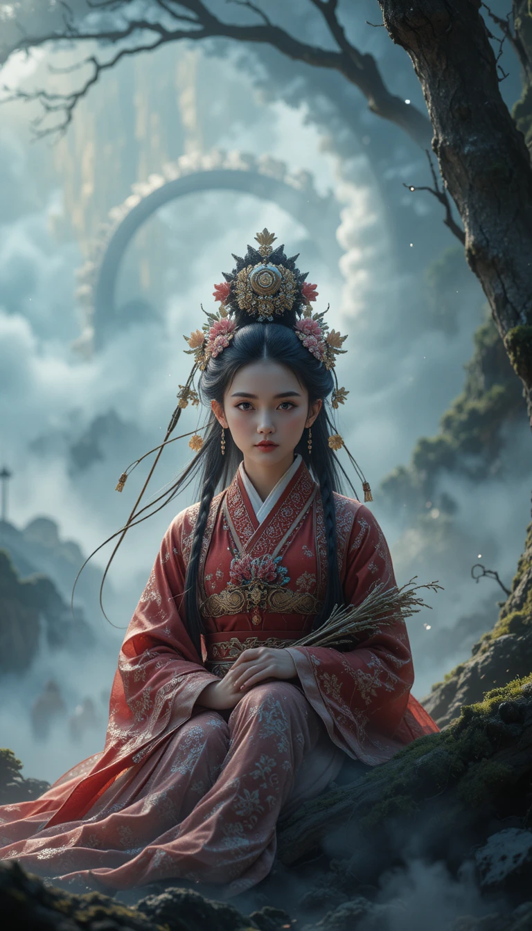 Young luminous princess discovered inside a bamboo stalk