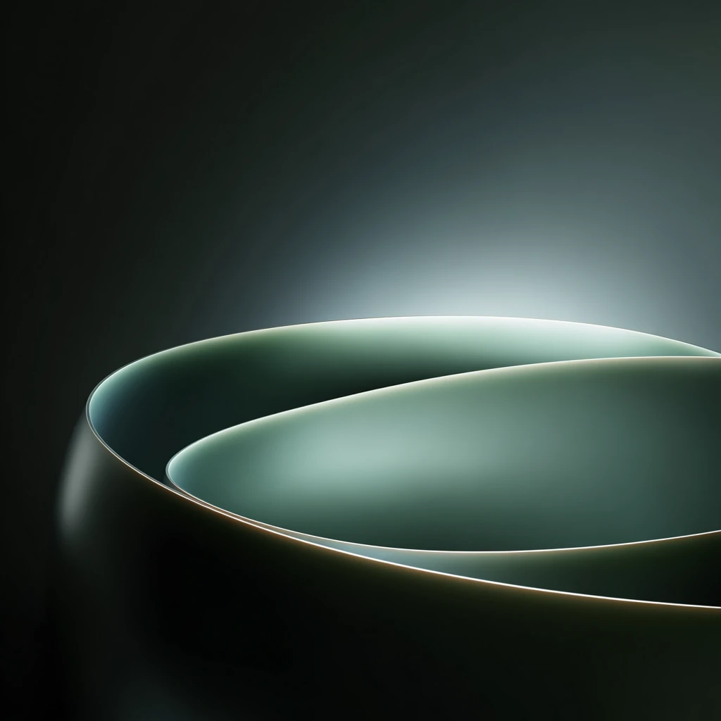 Métal liquide aux tons jade coulant sur fond sombre