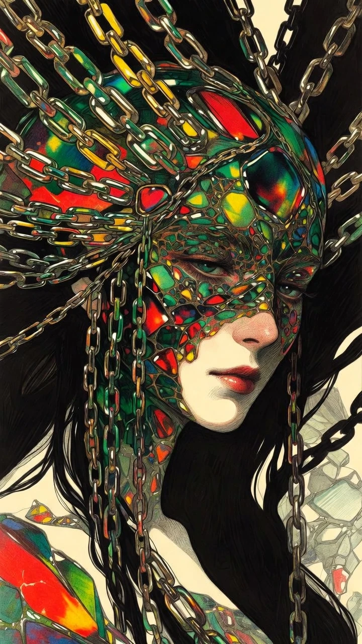 Mulher mística da montanha de cobre em retrato de fantasia