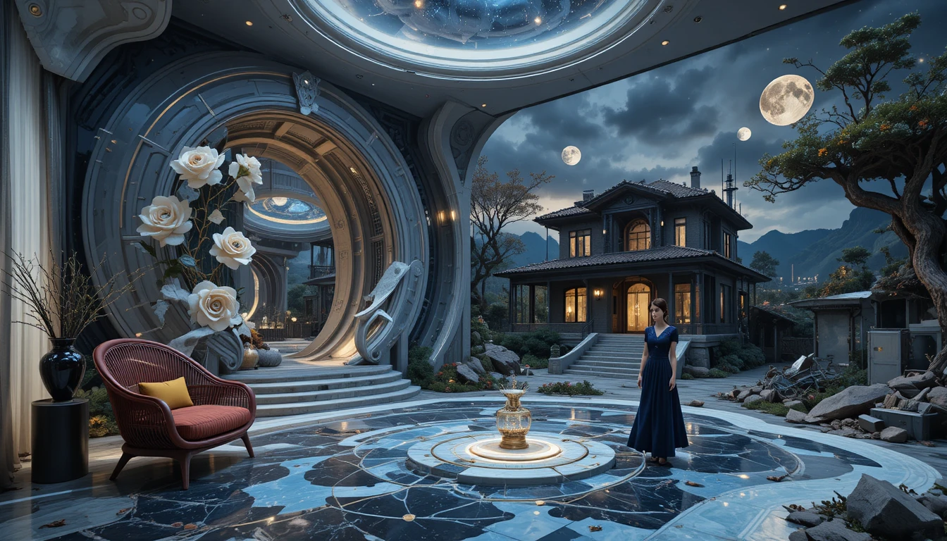 Intérieur de Maison Futuriste en Céramique au Design Organique Moderne