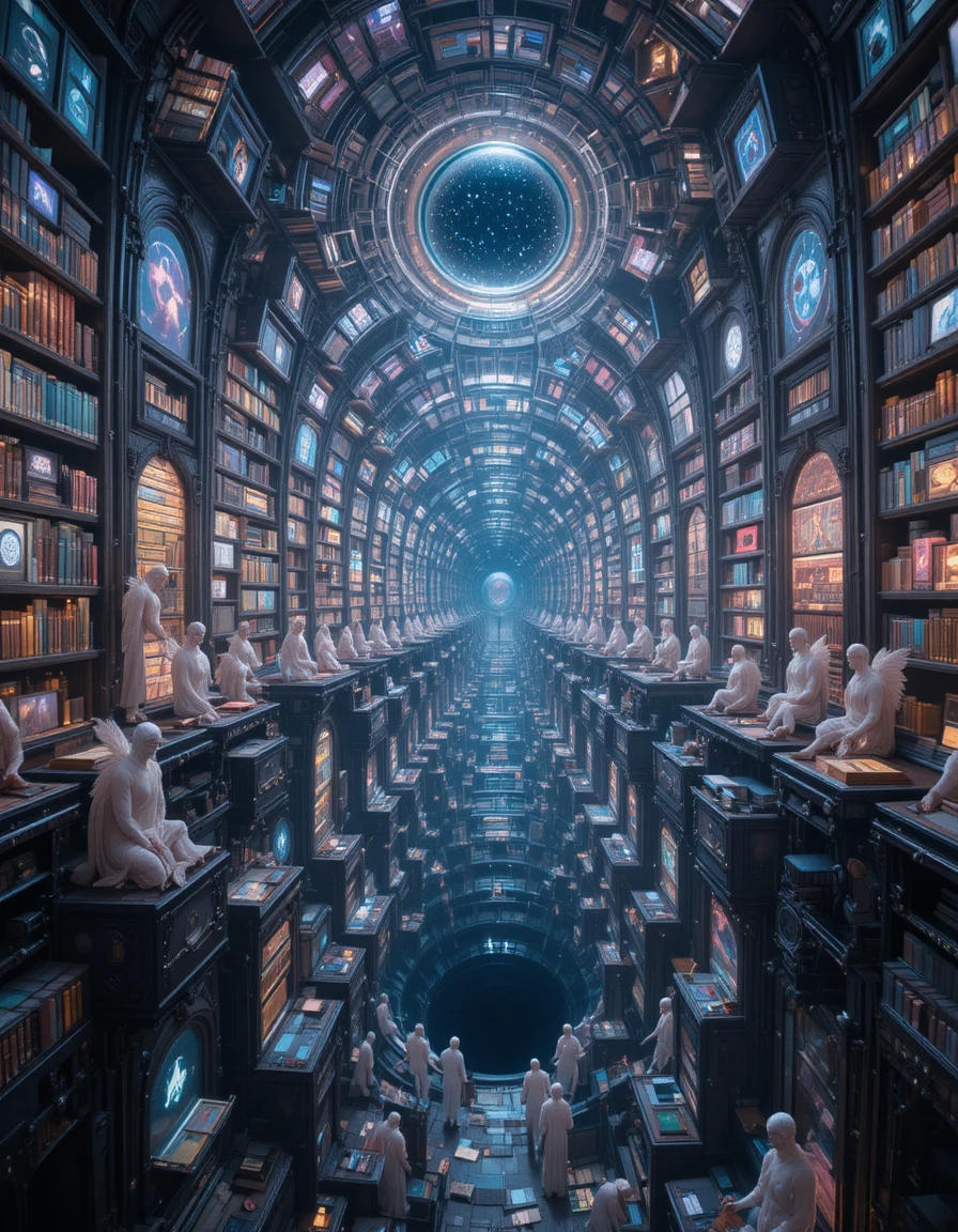 Archivio cosmico iperdimensionale sopra un buco nero vorticoso