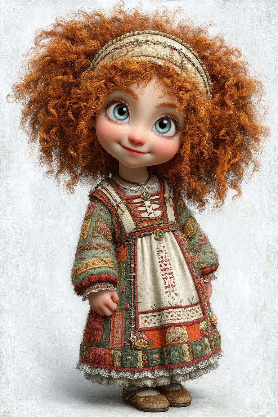 Adorable petite fille rousse serrant dans ses bras un grand ours en peluche