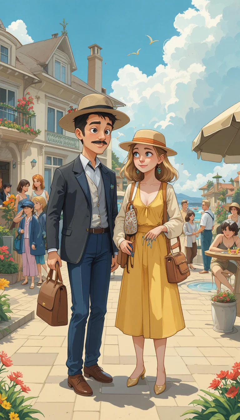 Dois casais e uma sobrinha de férias em Deauville