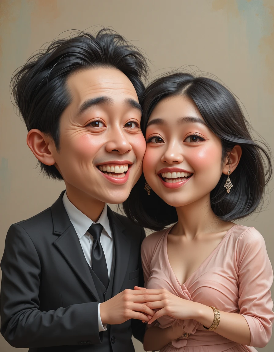 김이 자욱한 욕실 샤워실에서 열정적으로 키스하는 커플