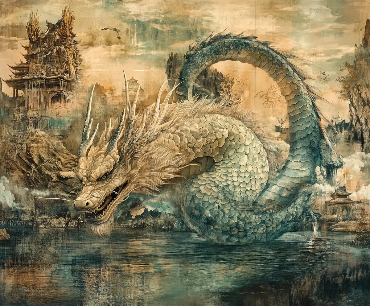 奇異分層場景中的超現實龍幻覺