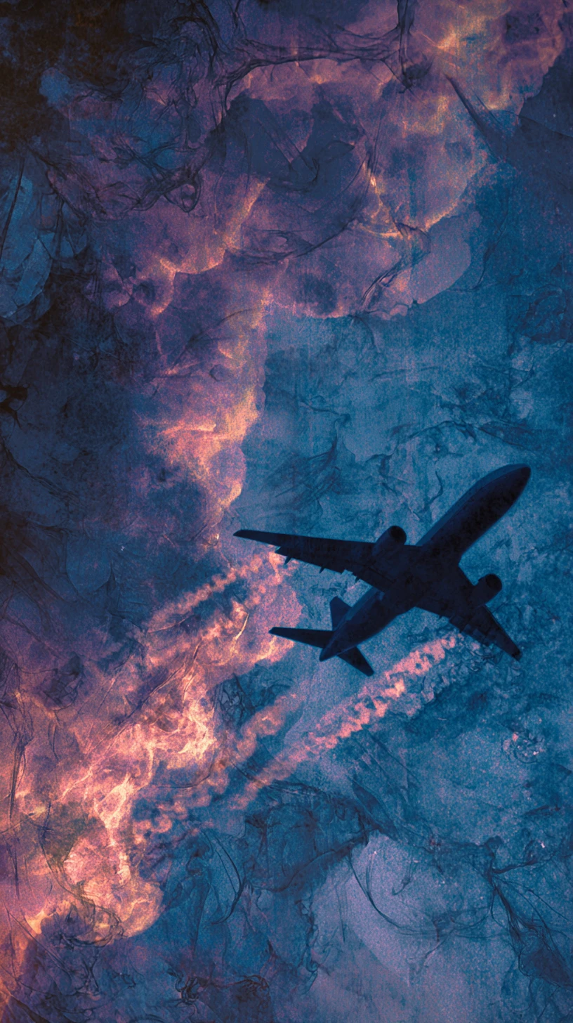 Persona que se marcha en avión con regreso incierto