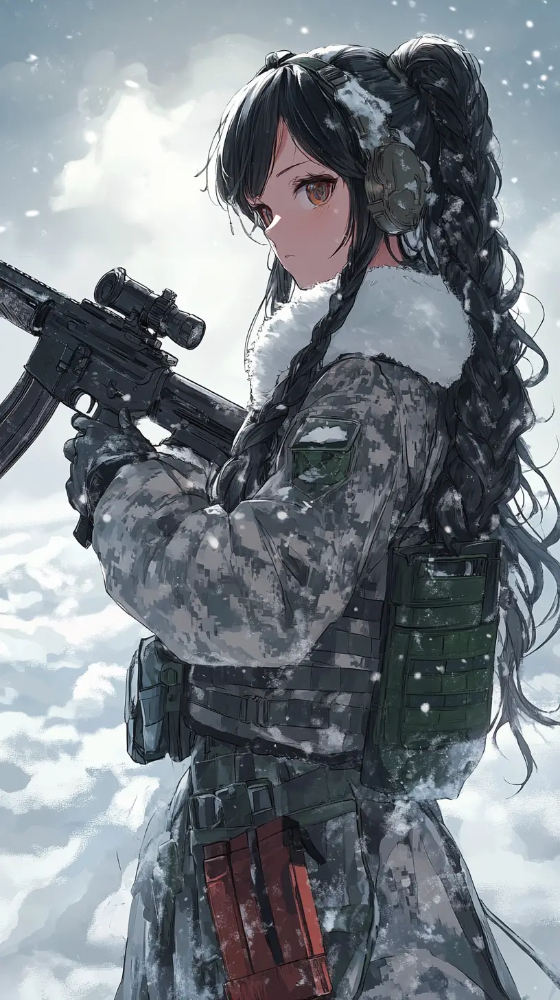 Anime-Mädchen liest ein Buch in detailreichem Fantasy-Outfit