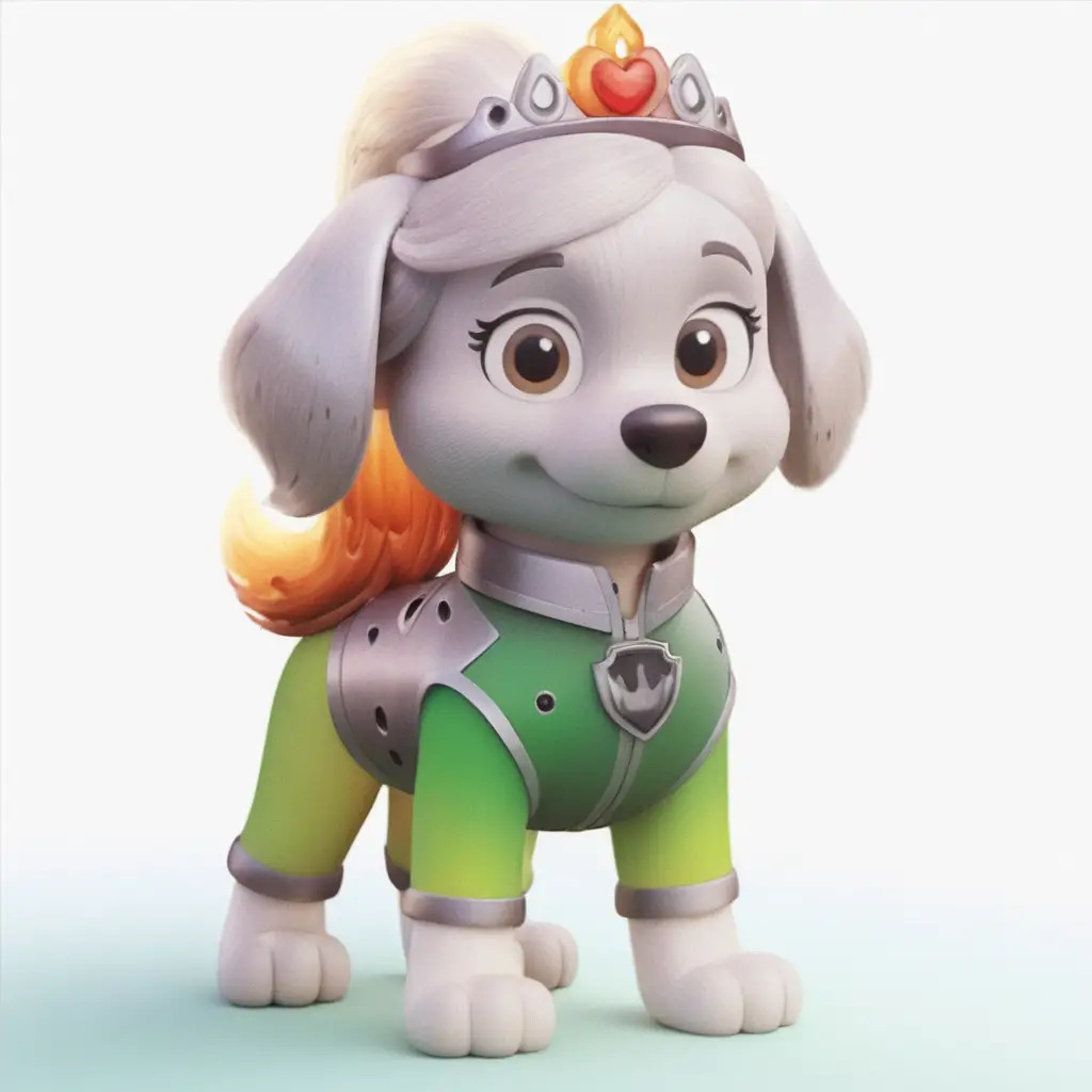 Realistic mascot character captured in a photographic scene