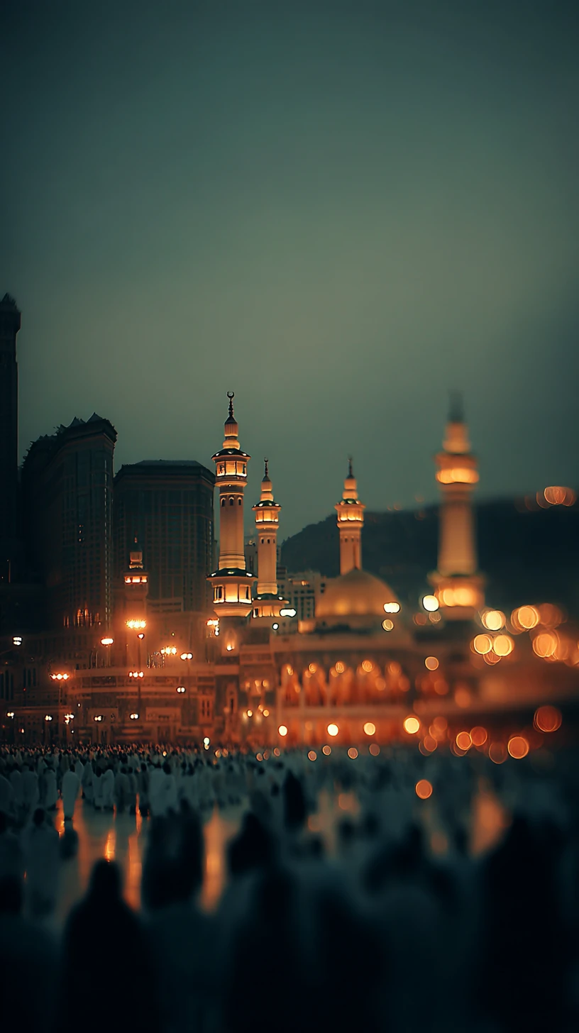 Pilgrims Circling The Kaaba In The Grand Mosque At Dawn