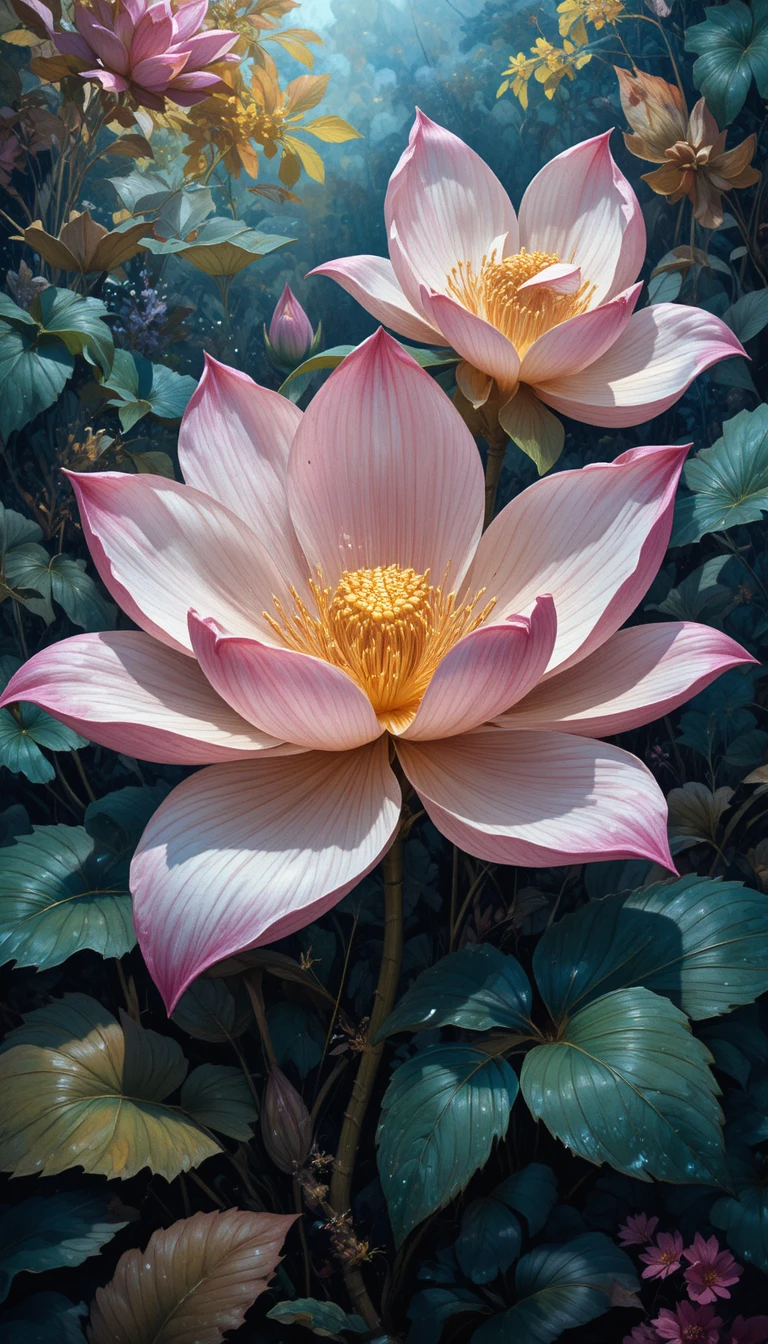 Lebendiges Plumeria-Blumengemälde als Feier der natürlichen Schönheit