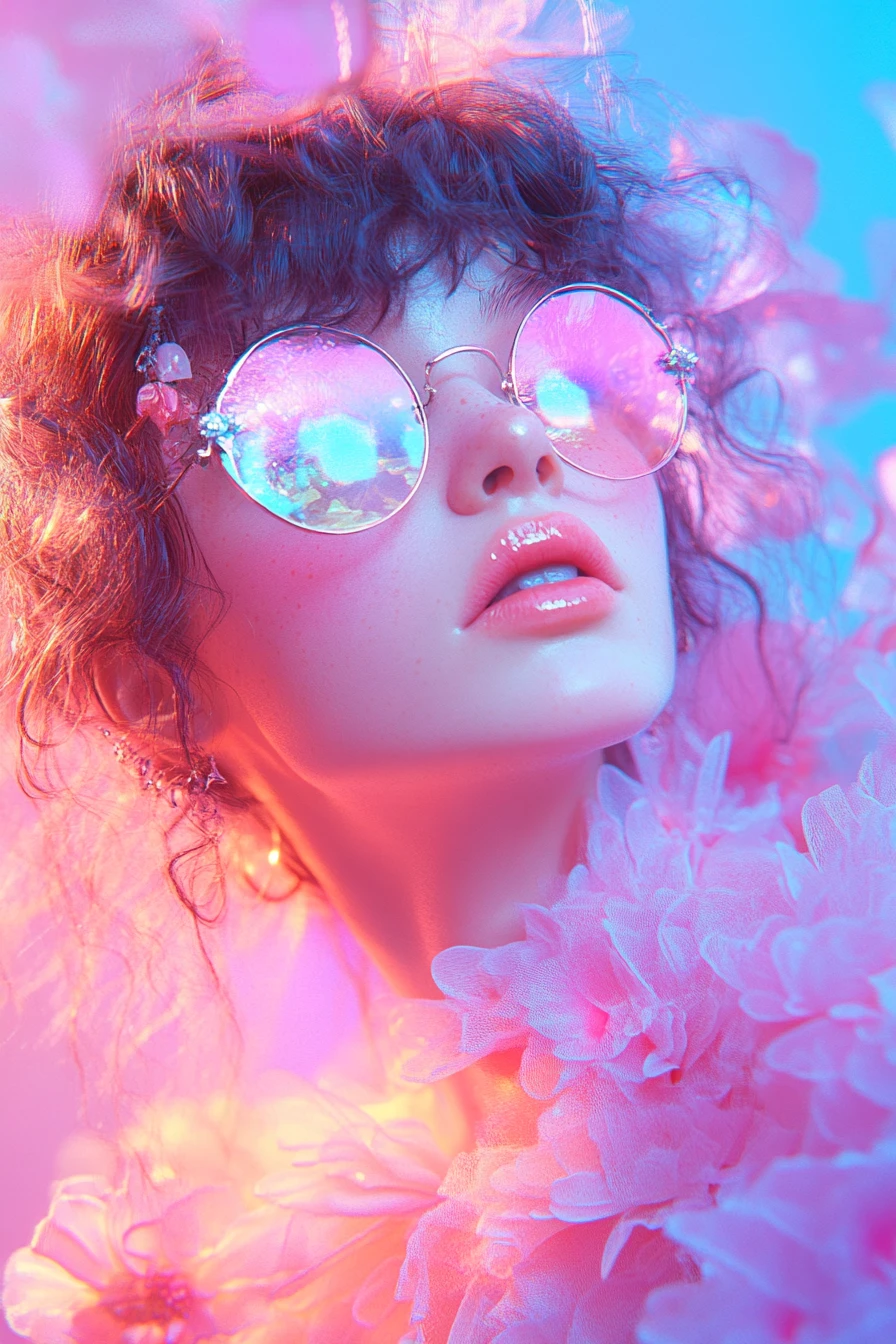 Whimsical pastel fairy in cute baroque fantasy style