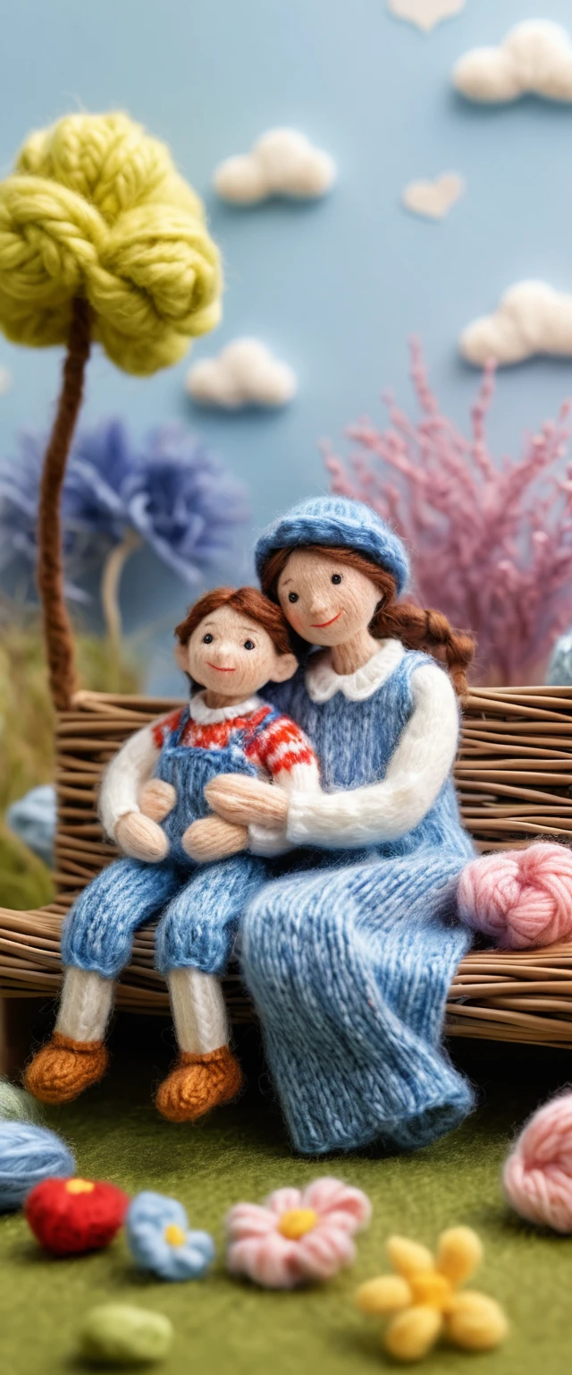 Mãe feliz em estúdio aconchegante – ilustração de Dia das Mães