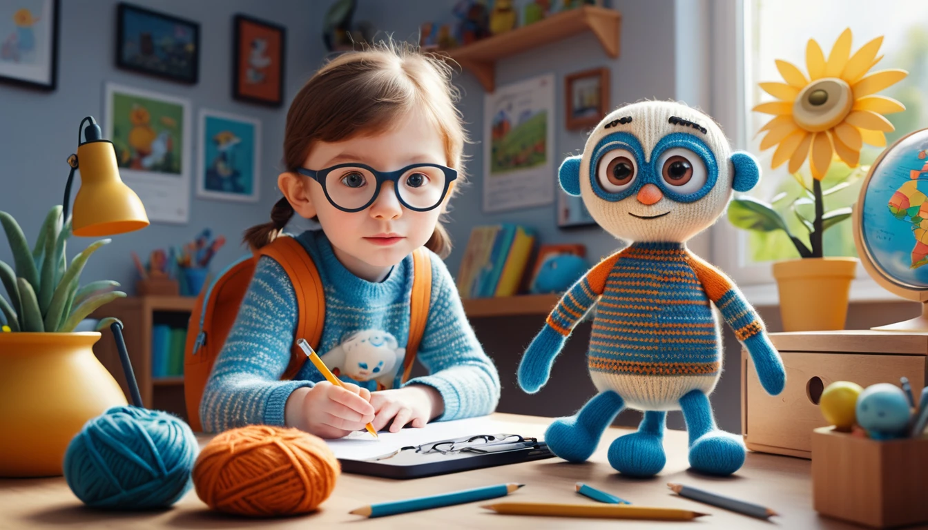 Dolce eroina tech in un giocoso mondo fantasy 3D