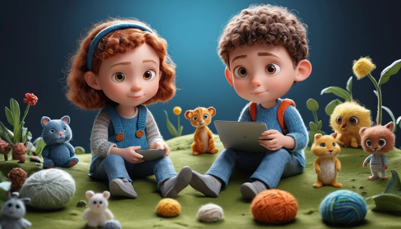 Adorable héroïne tech 3D dans un monde enfantin et ludique