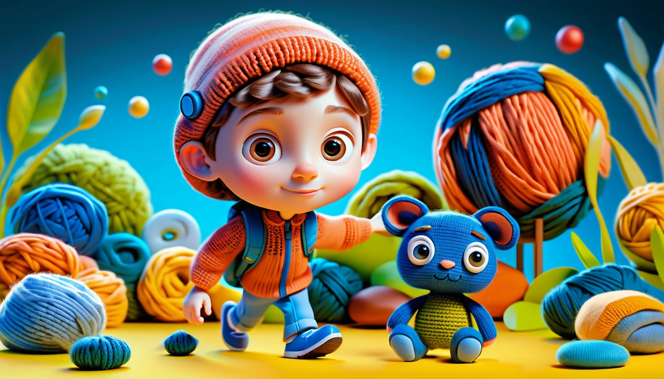 Dolce eroina tech 3D in un giocoso mondo fantasy