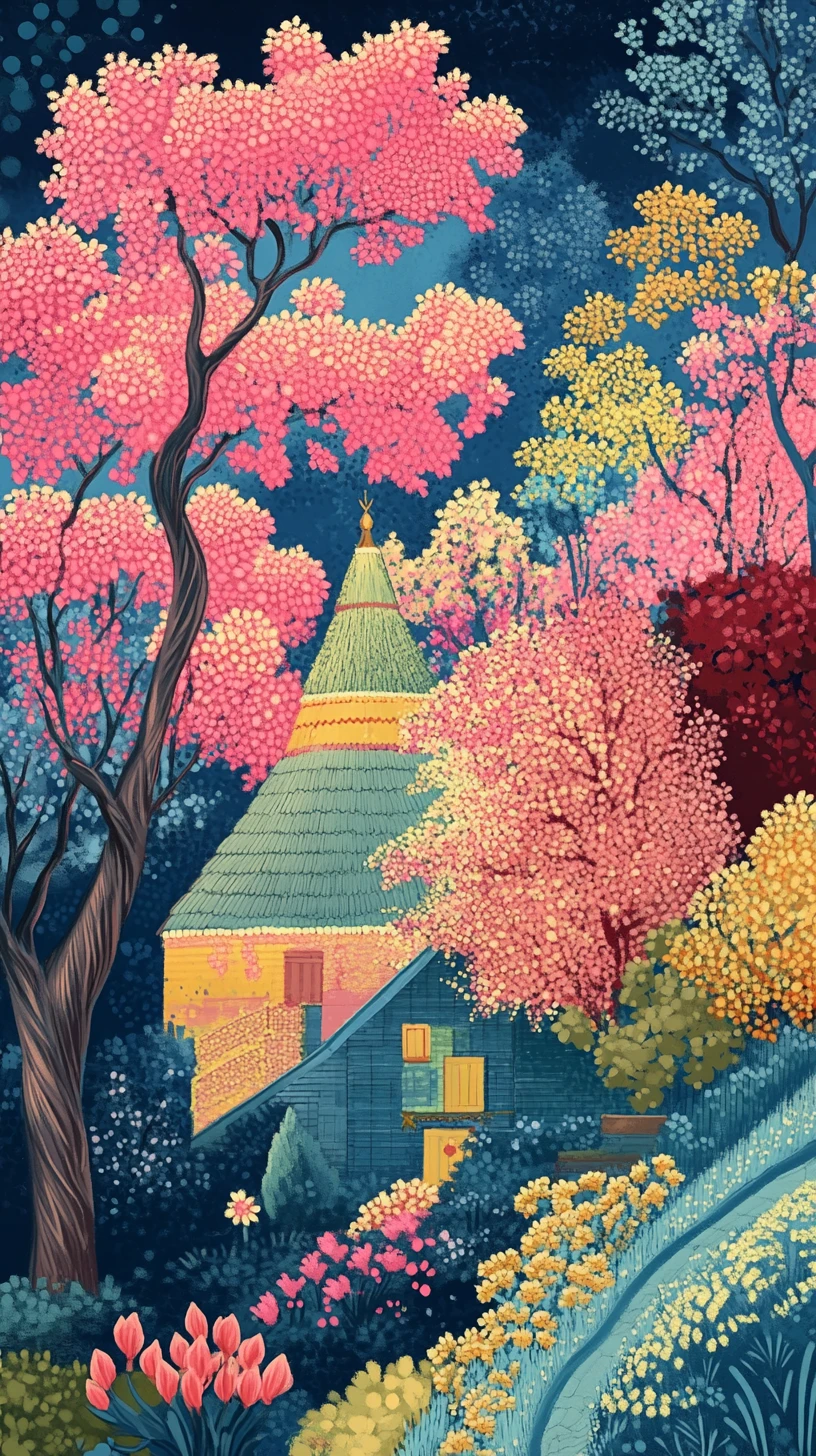 Baba Yaga Diva Fantasia em Ilustração de Anime Vibrante