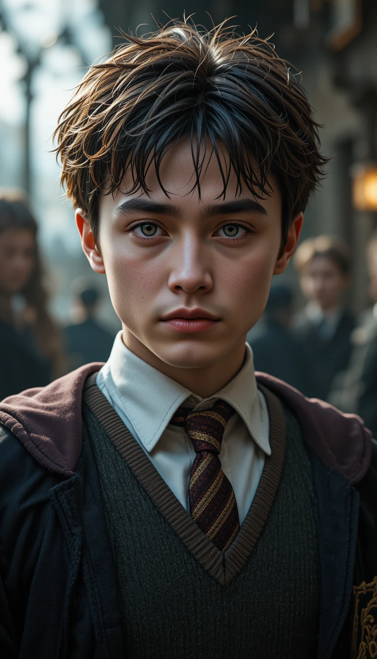Donna cinematografica come nuova eroina in una scuola di magia