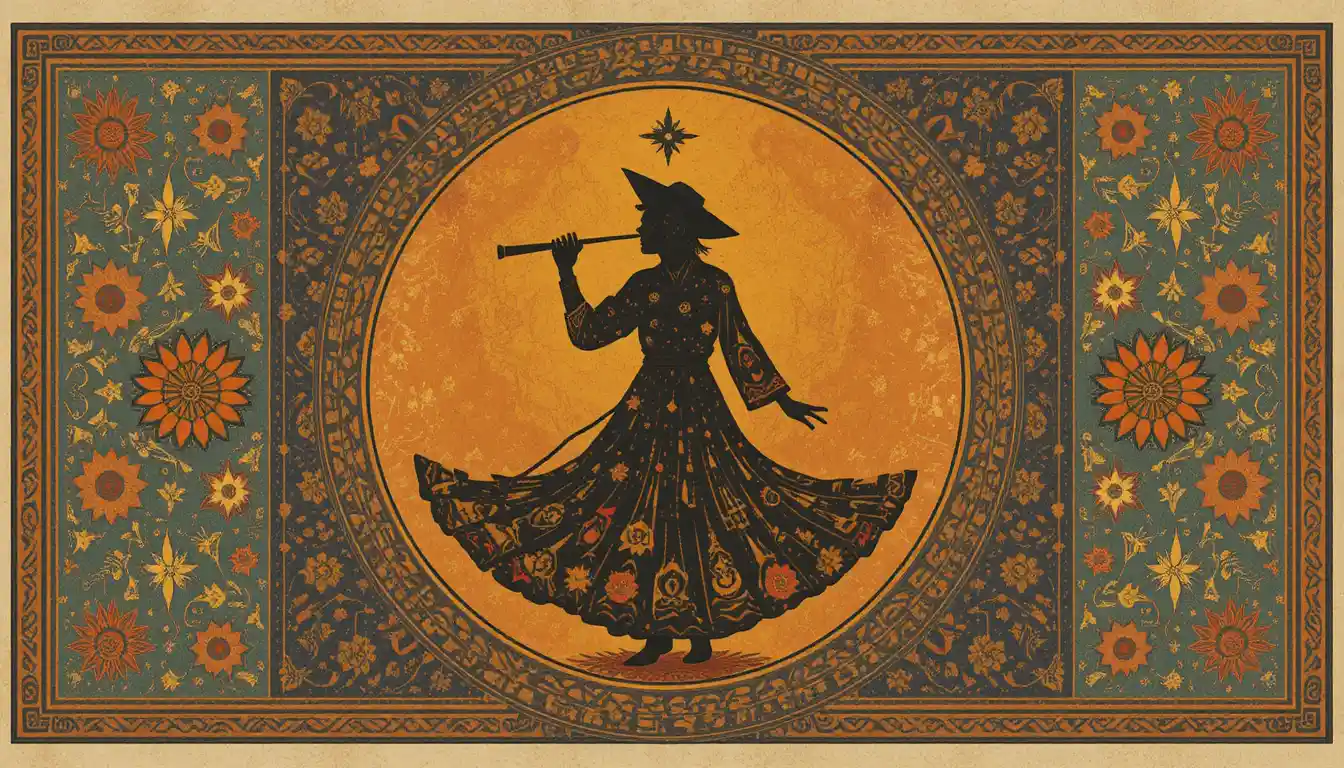Lo fi 70s Turkish psychedelic ney album cover art