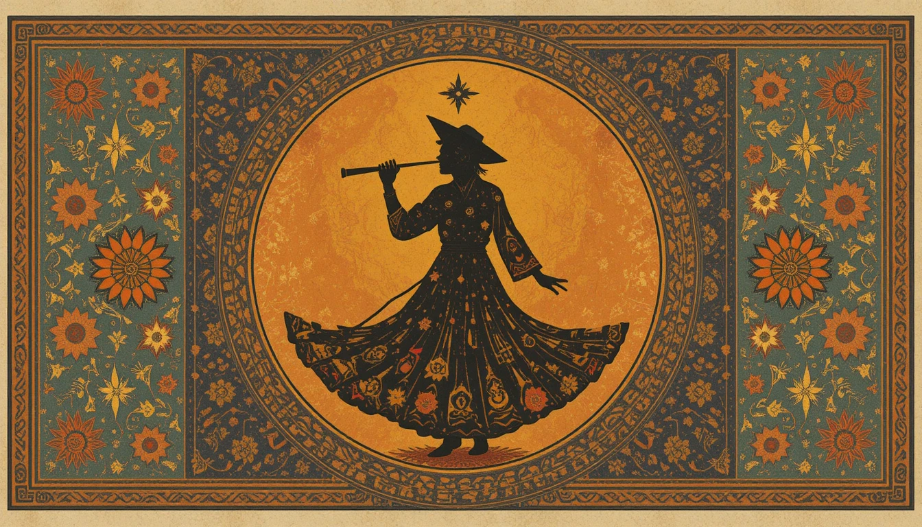 Lo fi 70s Turkish psychedelic ney album cover art