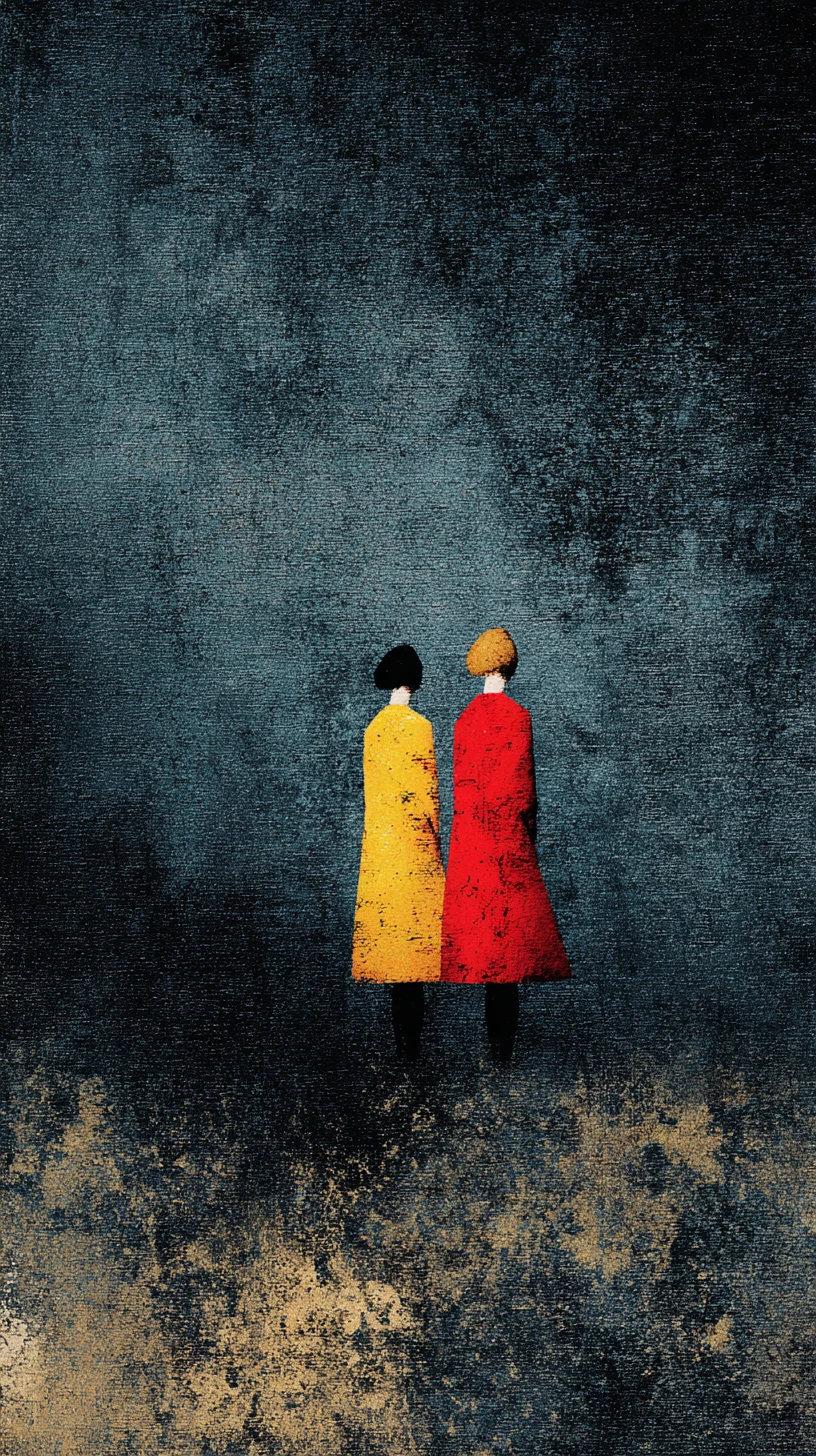 Surrealistische Vintage-Collage über Glück und freudige Selbstentdeckung