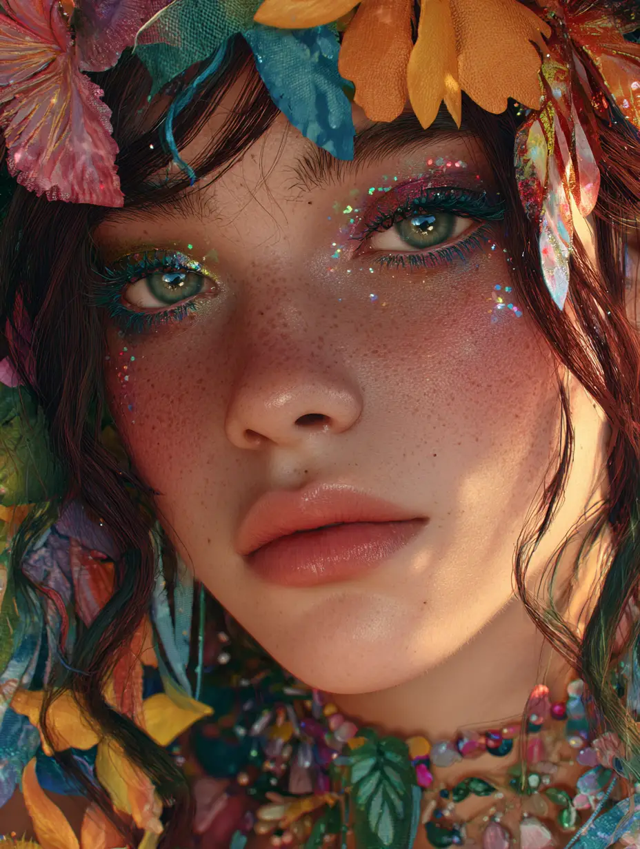 Verspieltes Fantasy-Gemälde im leuchtenden pastellfarbenen Barockstil