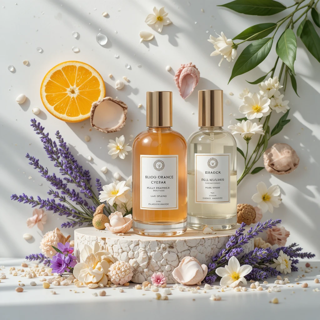 Luxuriöse Spa-Beautyflaschen mit natürlichen pflanzlichen Inhaltsstoffen