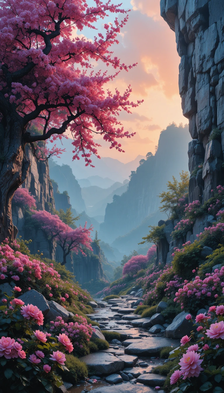 Rive de lac paisible au coucher du soleil avec roseaux et grenouilles sur les rochers