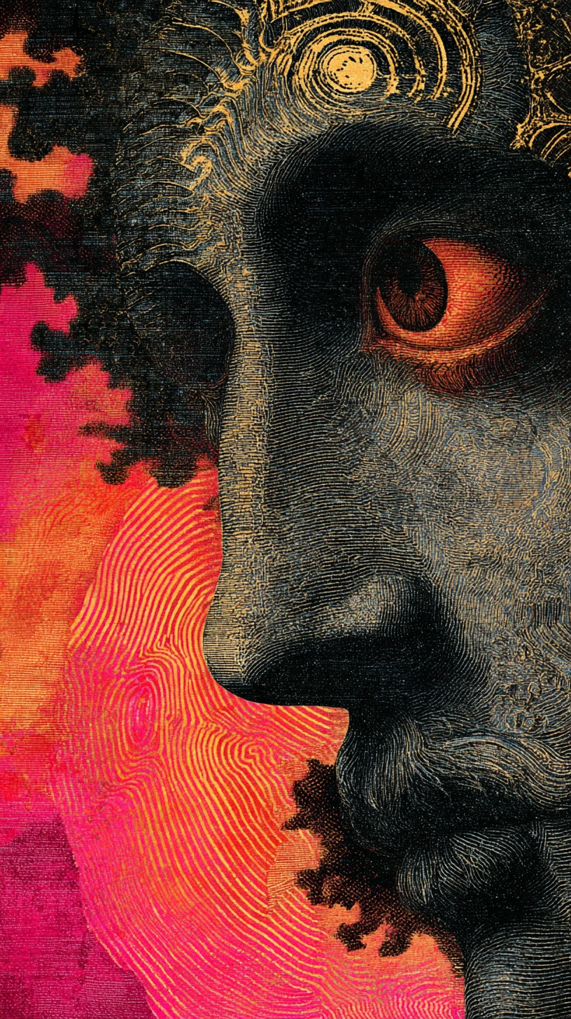 神話般的印度人物化作超現實浪漫畫布