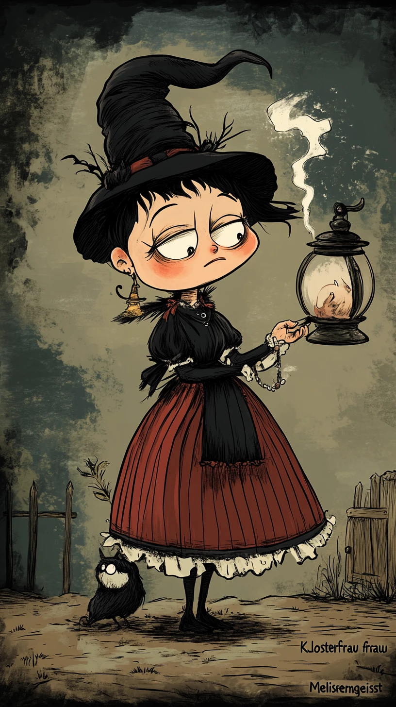 Illustrazione di Bottiglia in Stile Cartoon Ispirata a Etichetta di Rimedi Erboristici