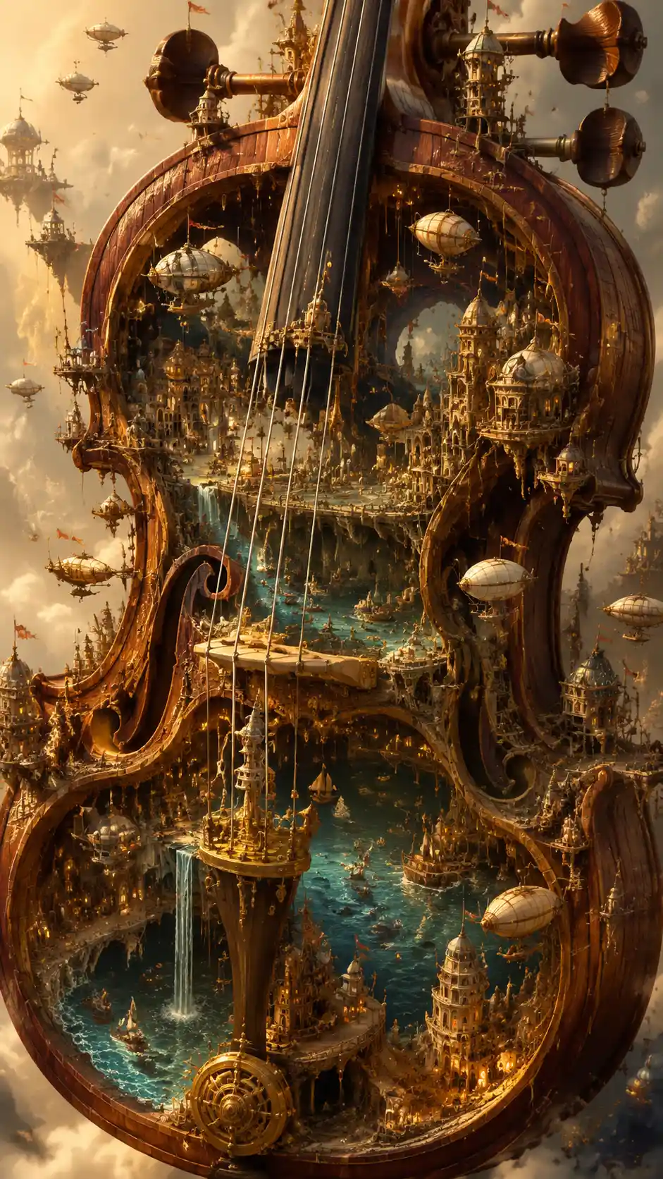 Miniature Fantasy World Hidden Inside An Ancient Violin